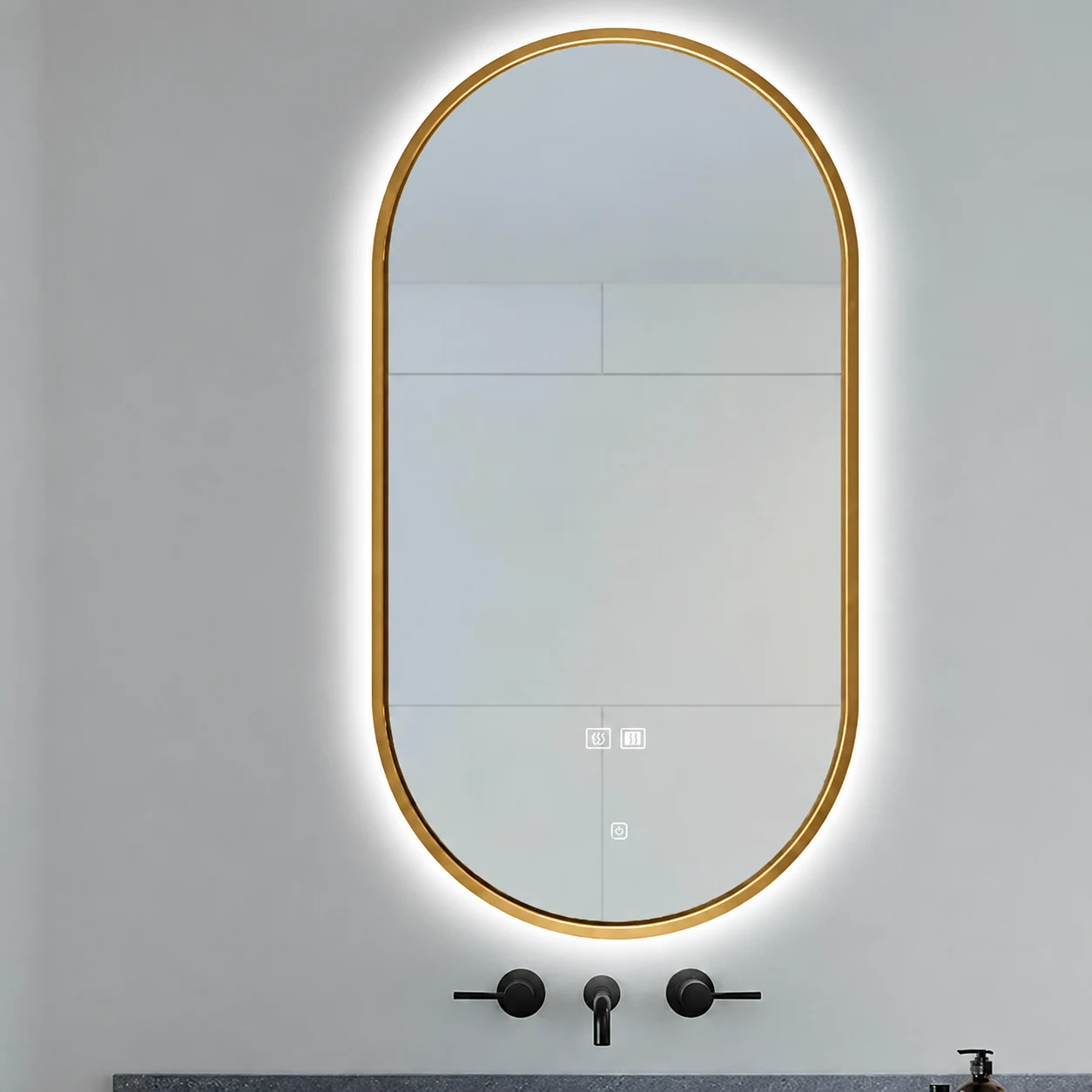Espelhos Gent Gold LED